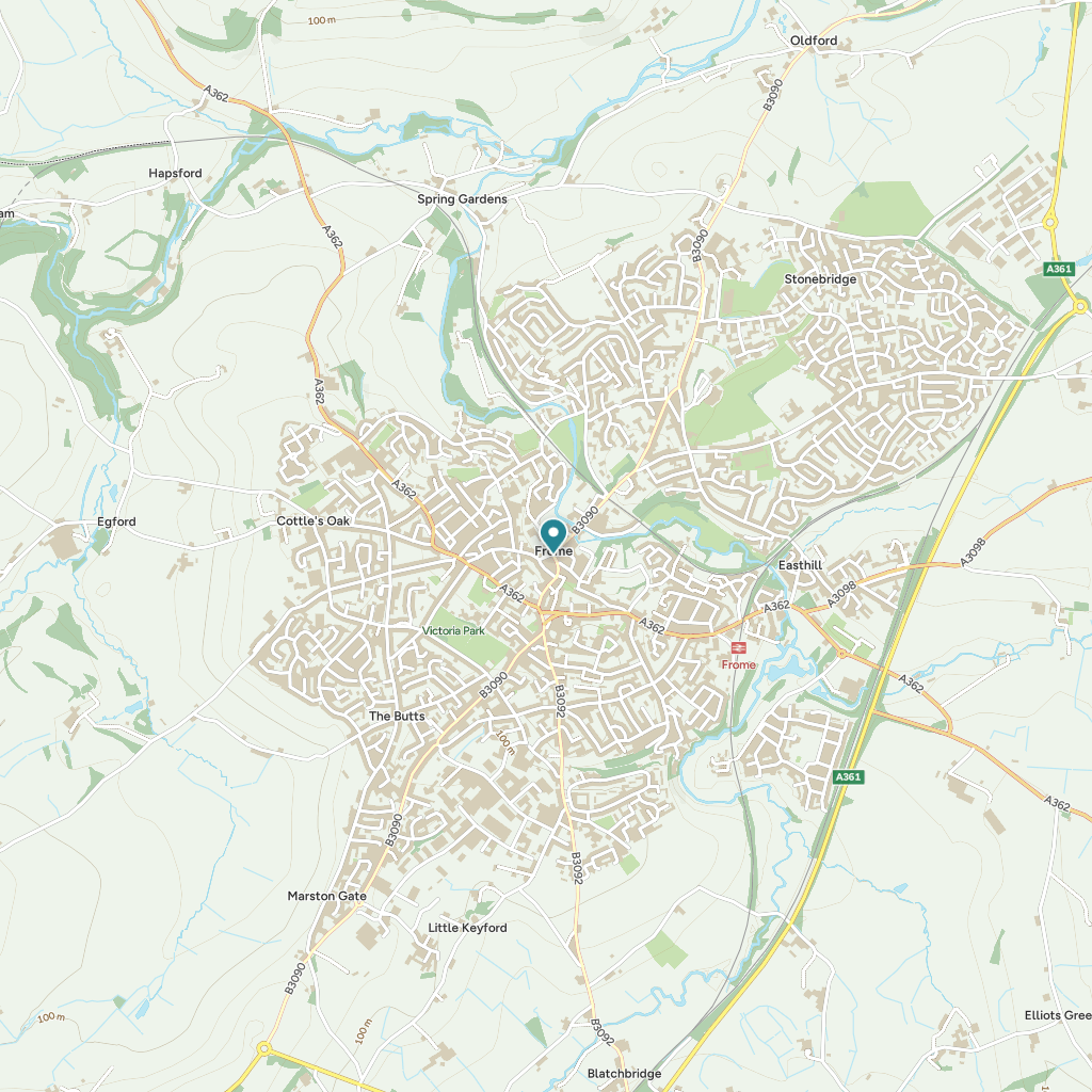 Map of Frome - Electrician, plumber in Westbury, Trowbridge, Frome. Warminster