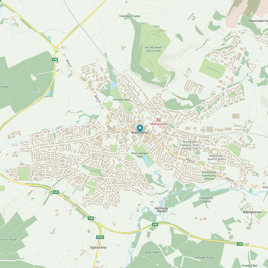 Map of Warminster - Electrician, plumber in Westbury, Trowbridge, Frome. Warminster
