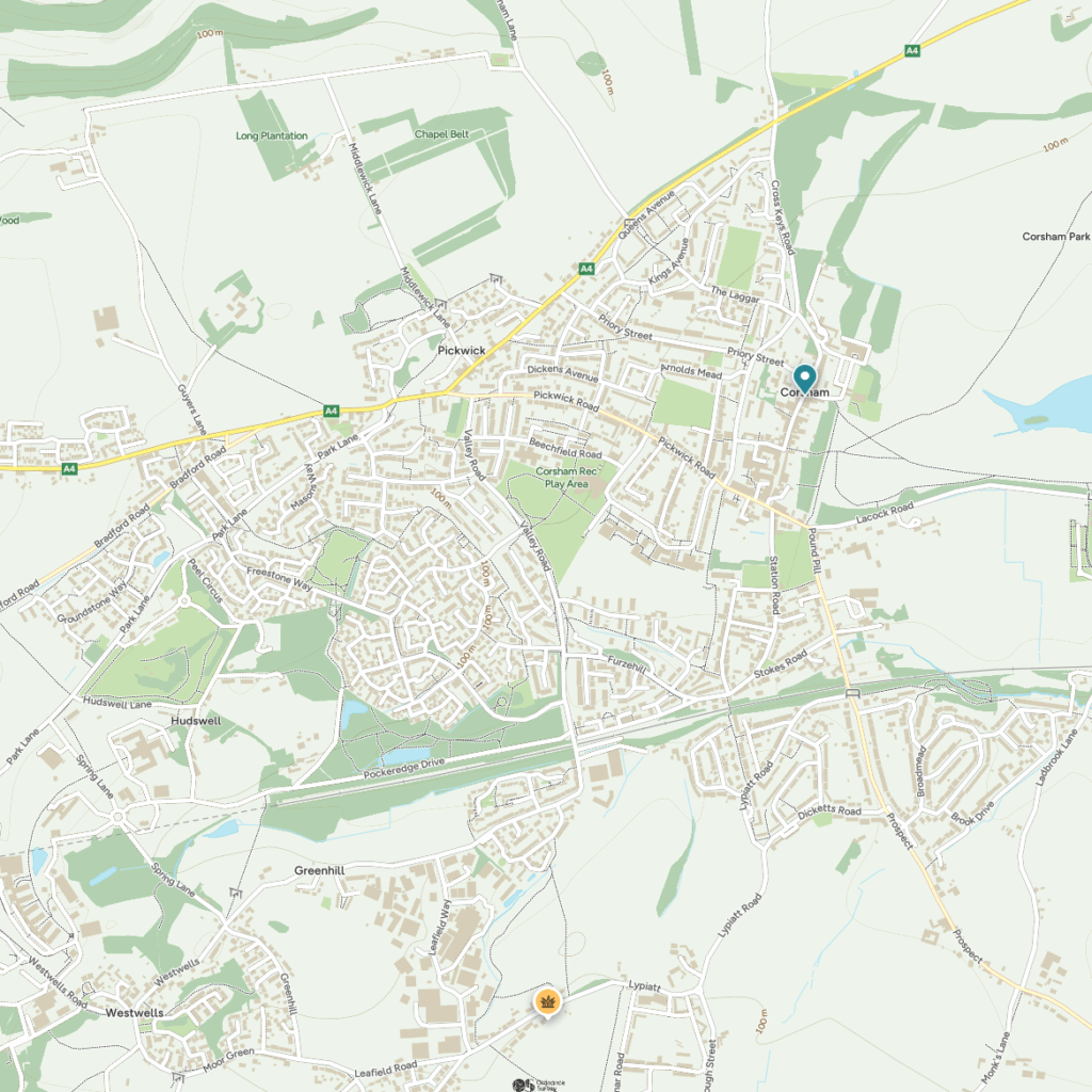 Map of Corsham