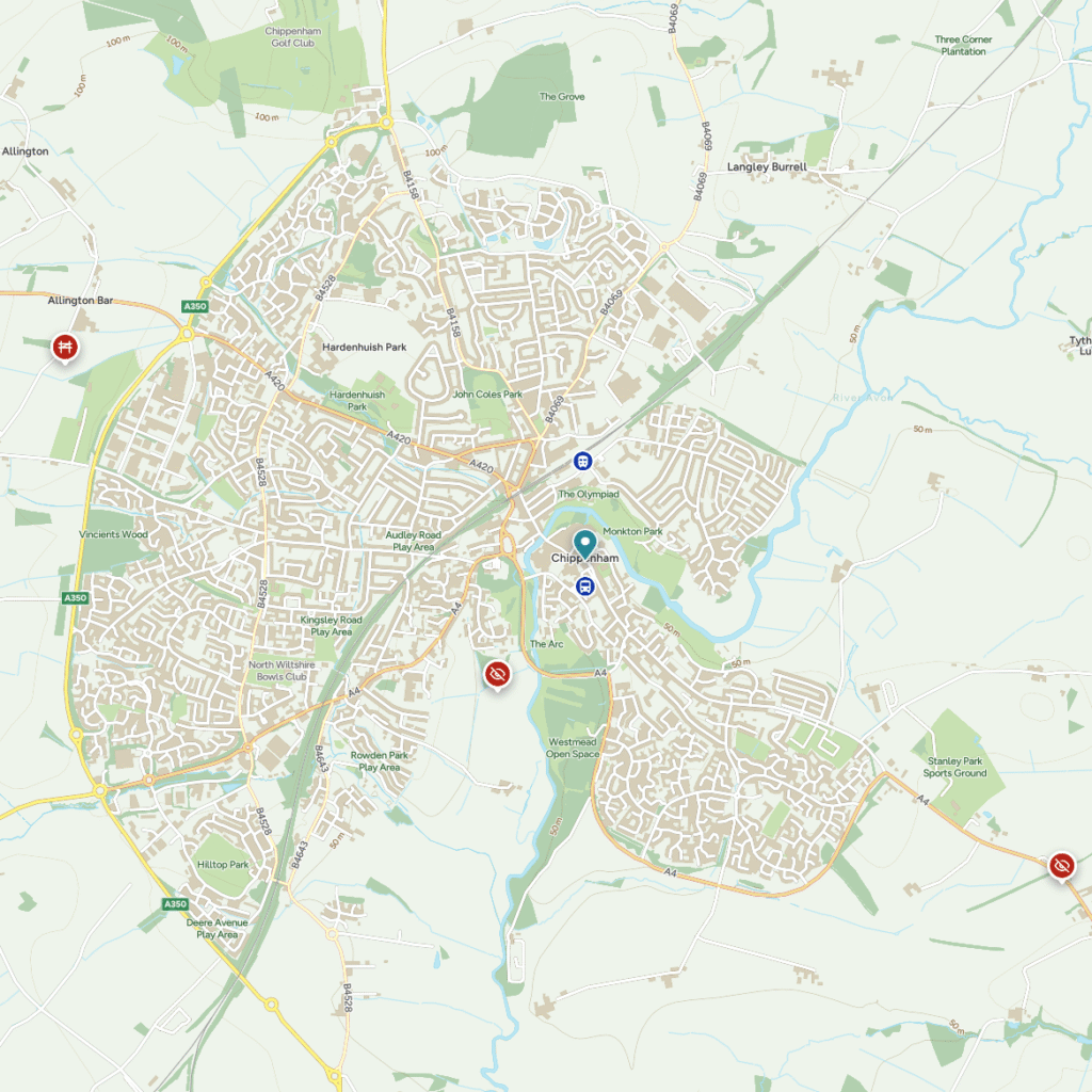 Map of Chippenham